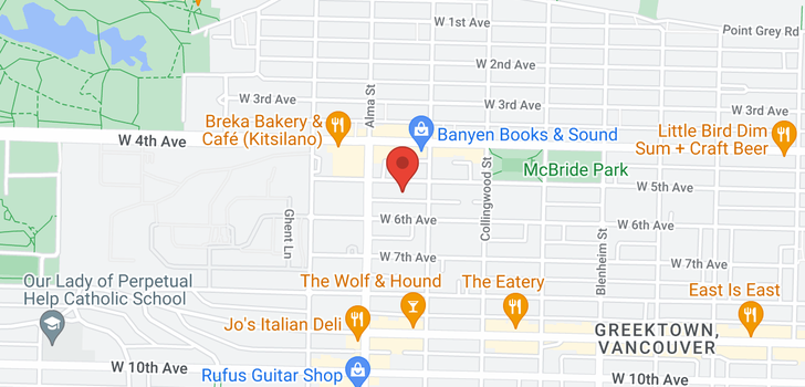 map of 3646 W 5TH AVENUE
